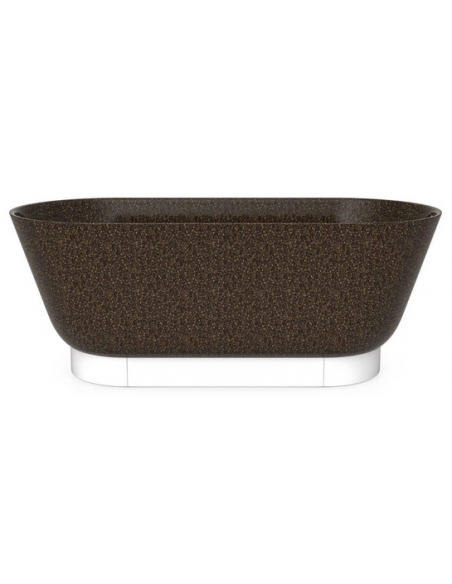 fritstående badekar 160 woodio træ farvet