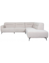 Bolzano højrevendt chaiselongsofa i metal og bouclé 270 x 227 cm - Sort/Natur
