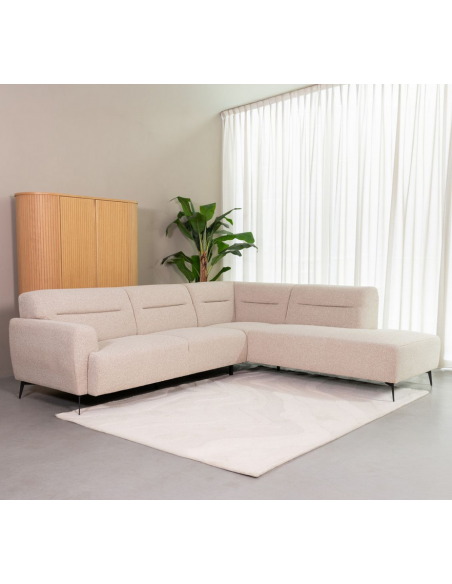 sofa moderne design chaiselong chaiselongsofa højre stof boucle