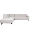 Bolzano venstrevendt chaiselongsofa i metal og bouclé 270 x 227 cm - Sort/Natur