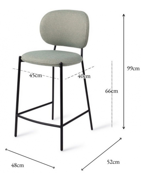 barstol moderne med ryg design restaurant stof høj lav køkkenø