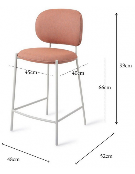 barstol moderne med ryg design restaurant stof høj lav køkkenø