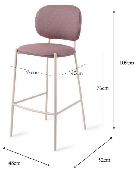barstol moderne med ryg design restaurant stof høj lav køkkenø