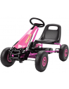 Gokart i metal og kunststof H62 x L110 x B61 cm - Sort/Rosa