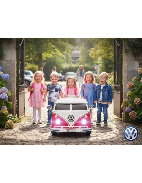 traktor elbil bil elektrisk børn udendørs legetøj udeleg indendørs vw bus retro