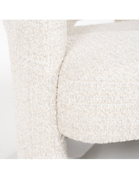 lænestol moderne boucle stof beige
