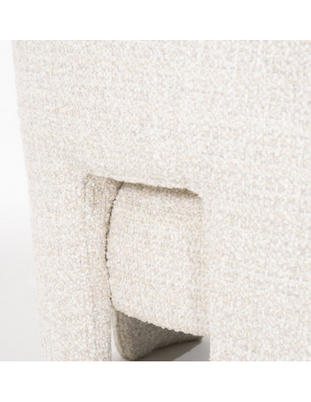 lænestol moderne boucle stof beige