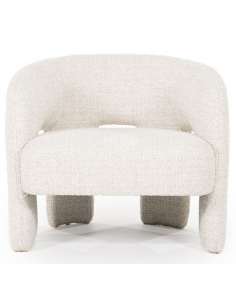 lænestol moderne boucle stof beige 2