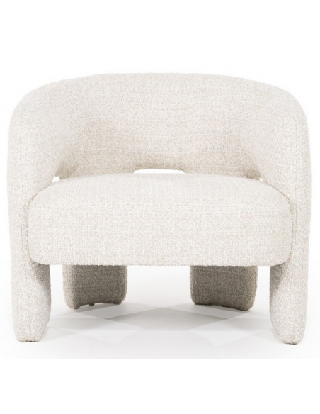 lænestol moderne boucle stof beige