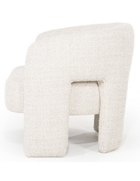 lænestol moderne boucle stof beige