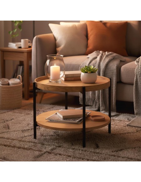 sofabord sidebord stuemøbler rundt moderne design eg træ