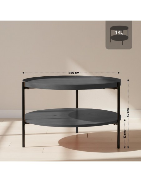 sofabord stuemøbler rundt moderne design eg træ