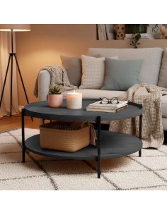 sofabord stuemøbler rundt moderne design eg træ 2