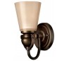 Mayflower Væglampe H27,3 cm 1 x E27 - Aldret bronze/Rav
