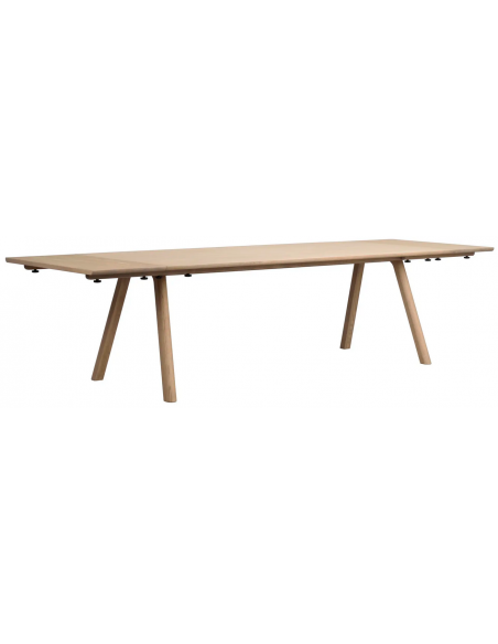 rowico home spisebord i moderne design af egetræ plankebord tillægsplade