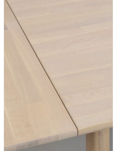 rowico home spisebord i moderne design af egetræ plankebord tillægsplade