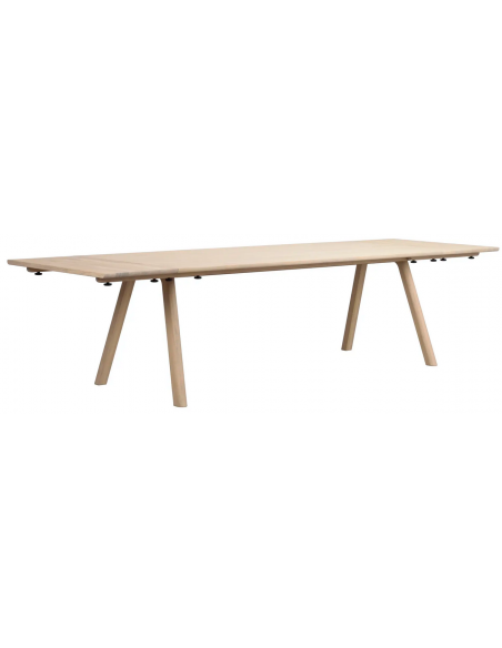 rowico home spisebord i moderne design af egetræ plankebord tillægsplade