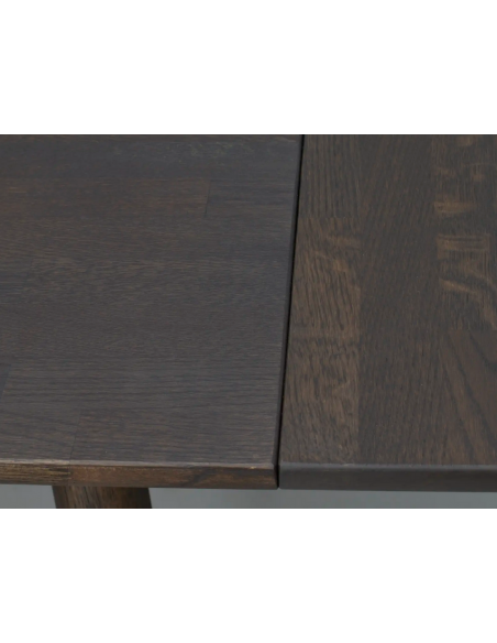 rowico home spisebord i moderne design af egetræ plankebord tillægsplade