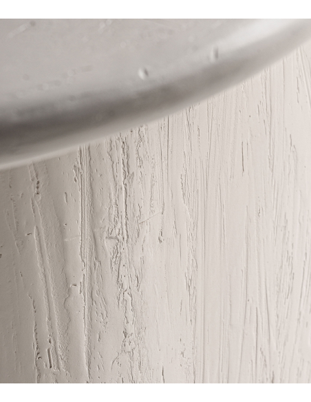 ovalt spisebord travertin hvid moderne design marmor