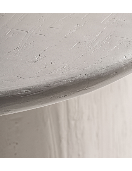 ovalt spisebord travertin hvid moderne design marmor