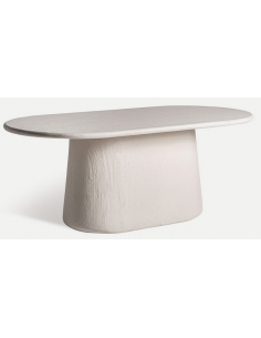 ovalt spisebord travertin hvid moderne design marmor 2