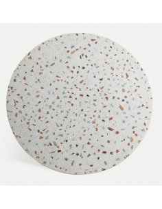 rundt 120 spisebord hvid moderne design terrazzo terrasso beton træ 2