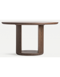 rundt spisebord træ valnød moderne design 130 2