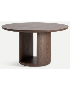 rundt spisebord træ valnød moderne design 130