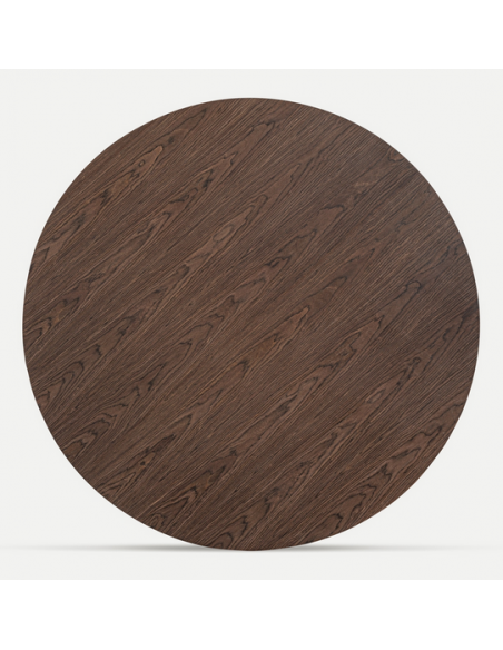 rundt spisebord træ valnød moderne design 130