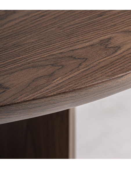 rundt spisebord træ valnød moderne design 130