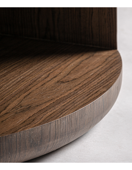 rundt spisebord træ valnød moderne design 130