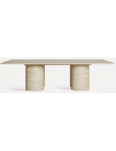 sofabord sten marmor moderne design beige travertin