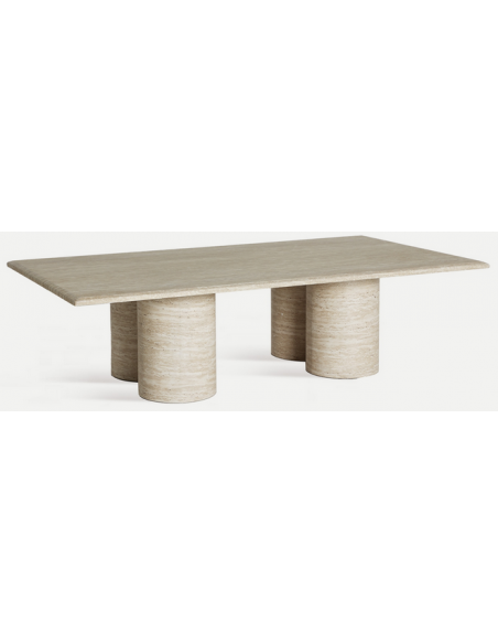 sofabord sten marmor moderne design beige travertin