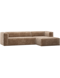 Woood Bean velour stof moderne design chaiselong sofa