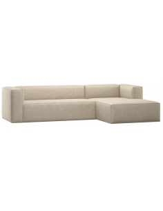 Woood Bean beige stof moderne design chaiselong sofa
