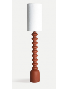 retro gulvlampe høj stor terracotta