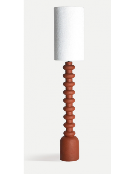 retro gulvlampe høj stor terracotta