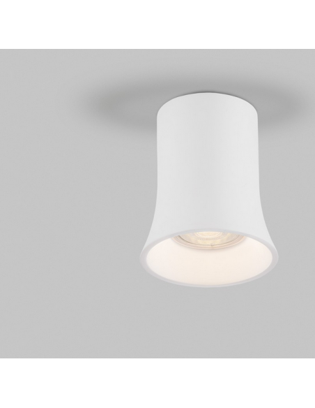 påbygningsspot led gips hvid gu10