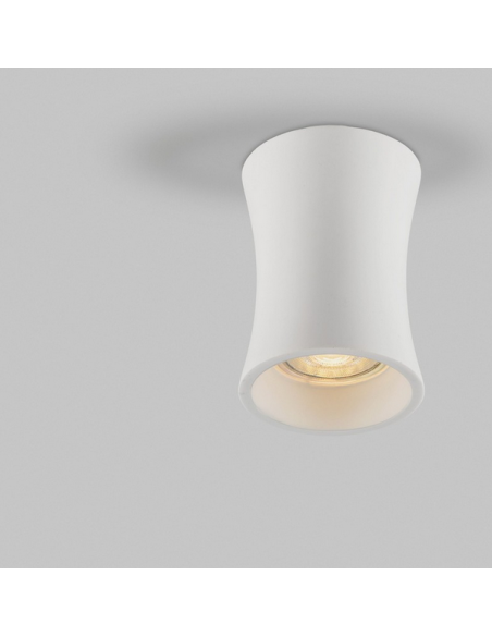 påbygningsspot led gips hvid gu10