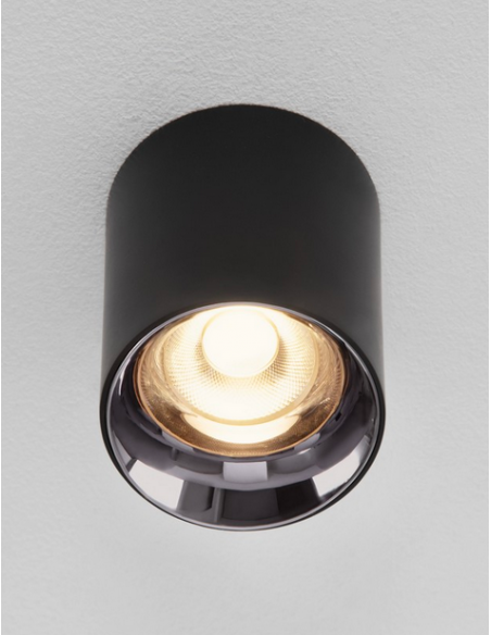 påbygningsspot led mat sort