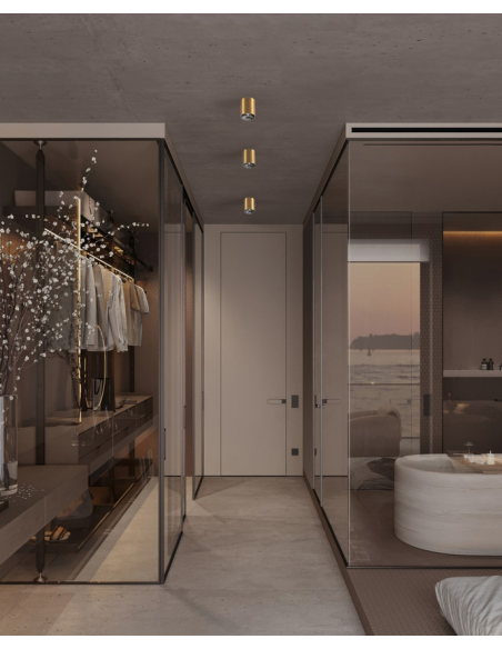 påbygningsspot led mat guld