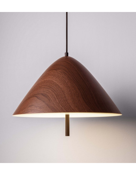 pendellampe loftlampe træ led design spisebord