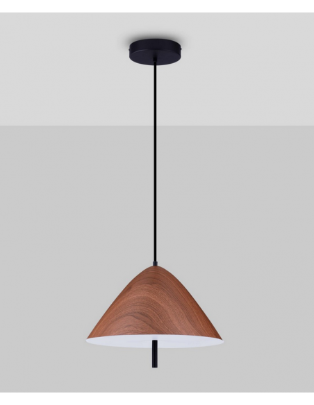 pendellampe loftlampe træ led design spisebord