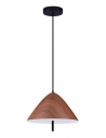 OROS Loftlampe i metal og akryl Ø40 cm 1 x 17W LED - Satineret træ/Sort