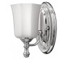 Shelly Badeværelseslampe i stål og glas H23,8 cm 1 x G9 LED - Poleret krom/Hvid
