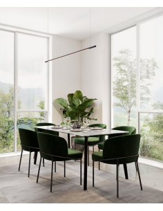 langbordspendel moderne design køkken spisebord sort 2