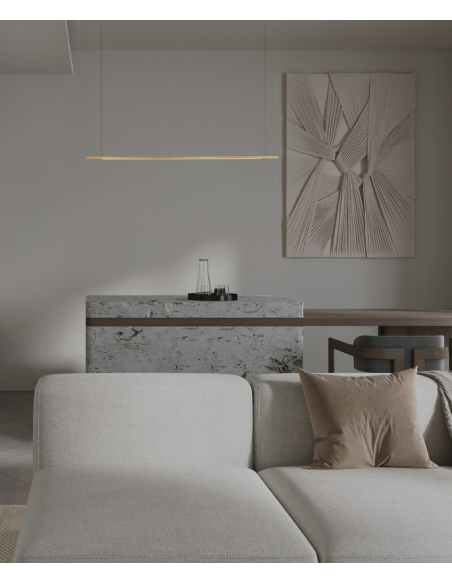 langbordspendel moderne design køkken spisebord guld messing