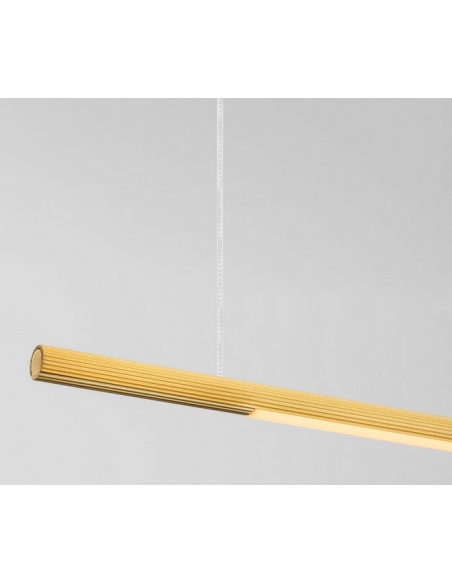 langbordspendel moderne design køkken spisebord guld messing