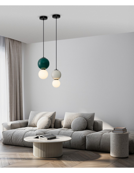 loftlampe pendellampe glas moderne design retro