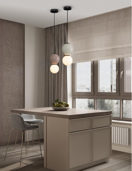 loftlampe pendellampe glas moderne design retro